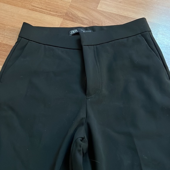 Zara - Black slim trouser, bootcut, split hem - Picture 3 of 5